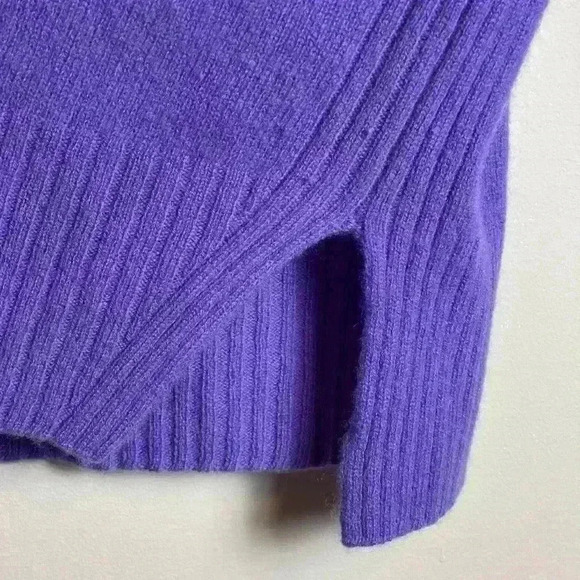 Anthropologie Cashmere Collection Crewneck Sweater Long Sleeve Purple Size XS - Picture 5 of 11